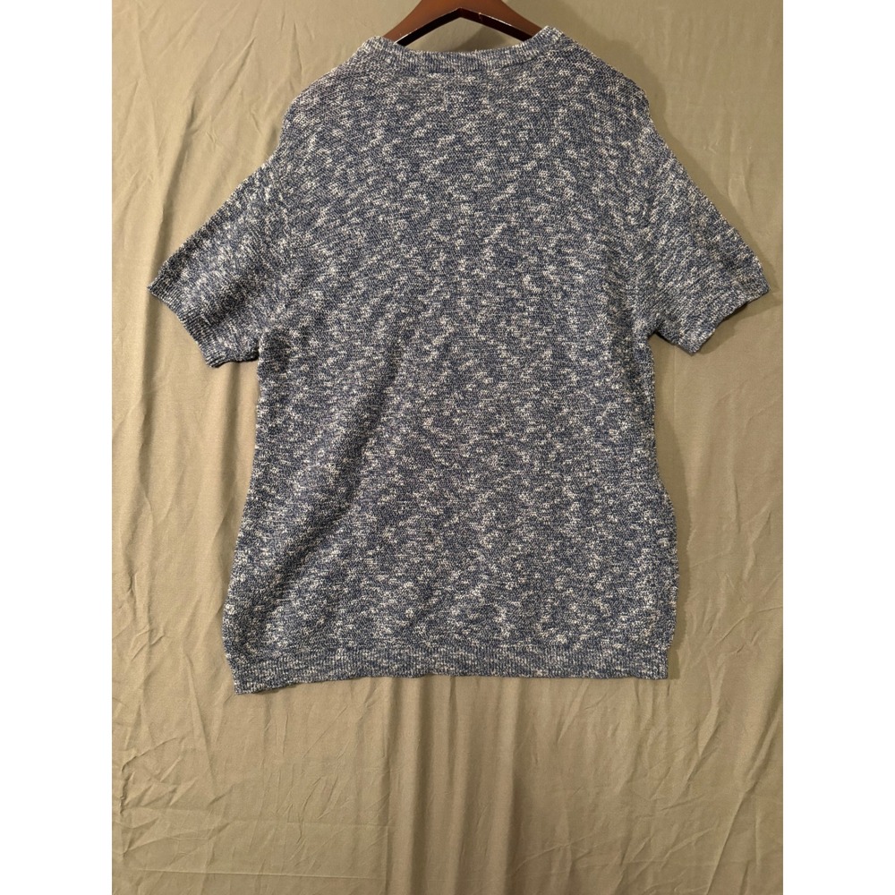 American Eagle Outfitters Mens Small Blue Marled Cotton Short Sleeve T-Shirt - Picture 2 of 7